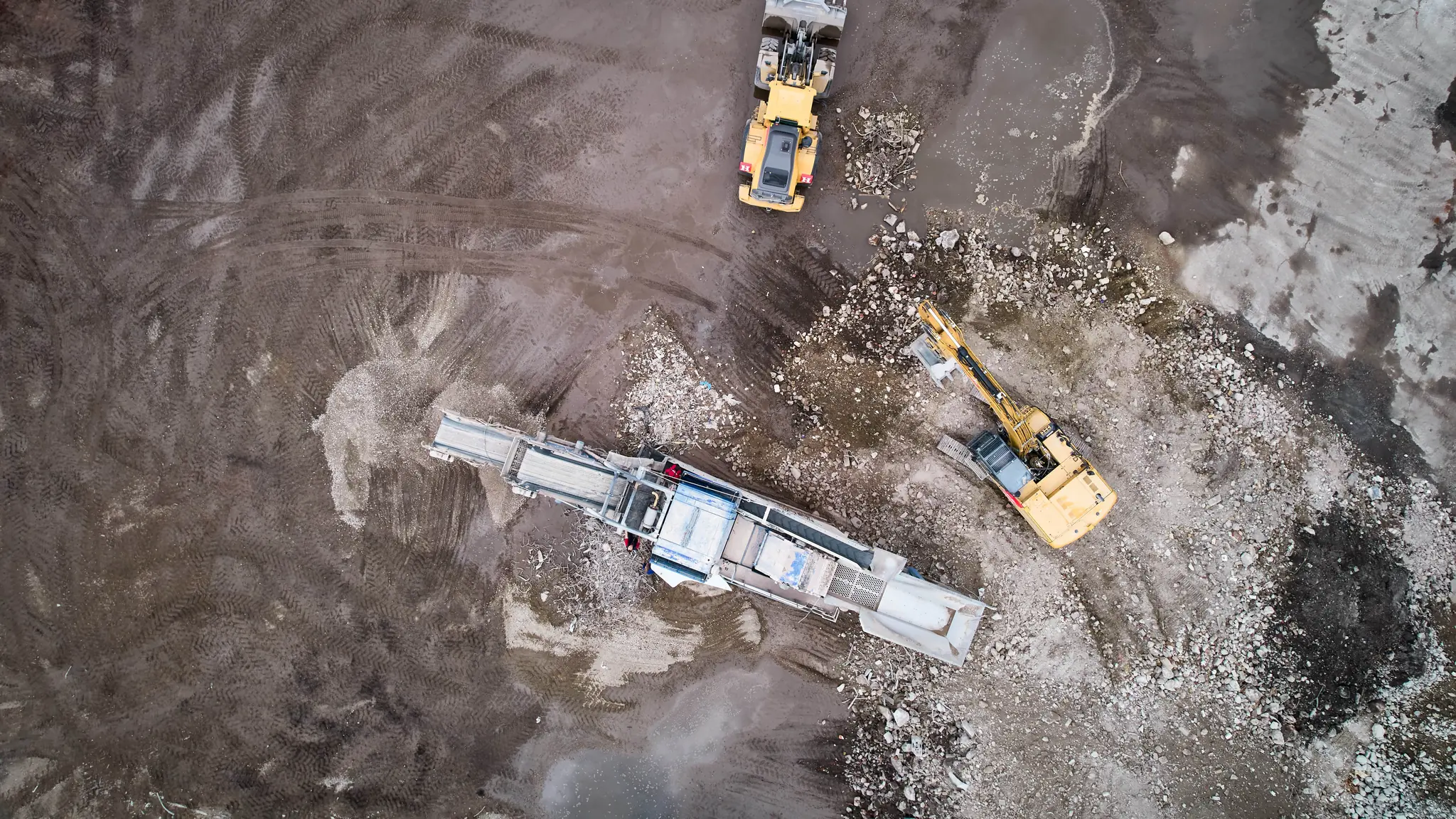 Brecheranlage im Einsatz