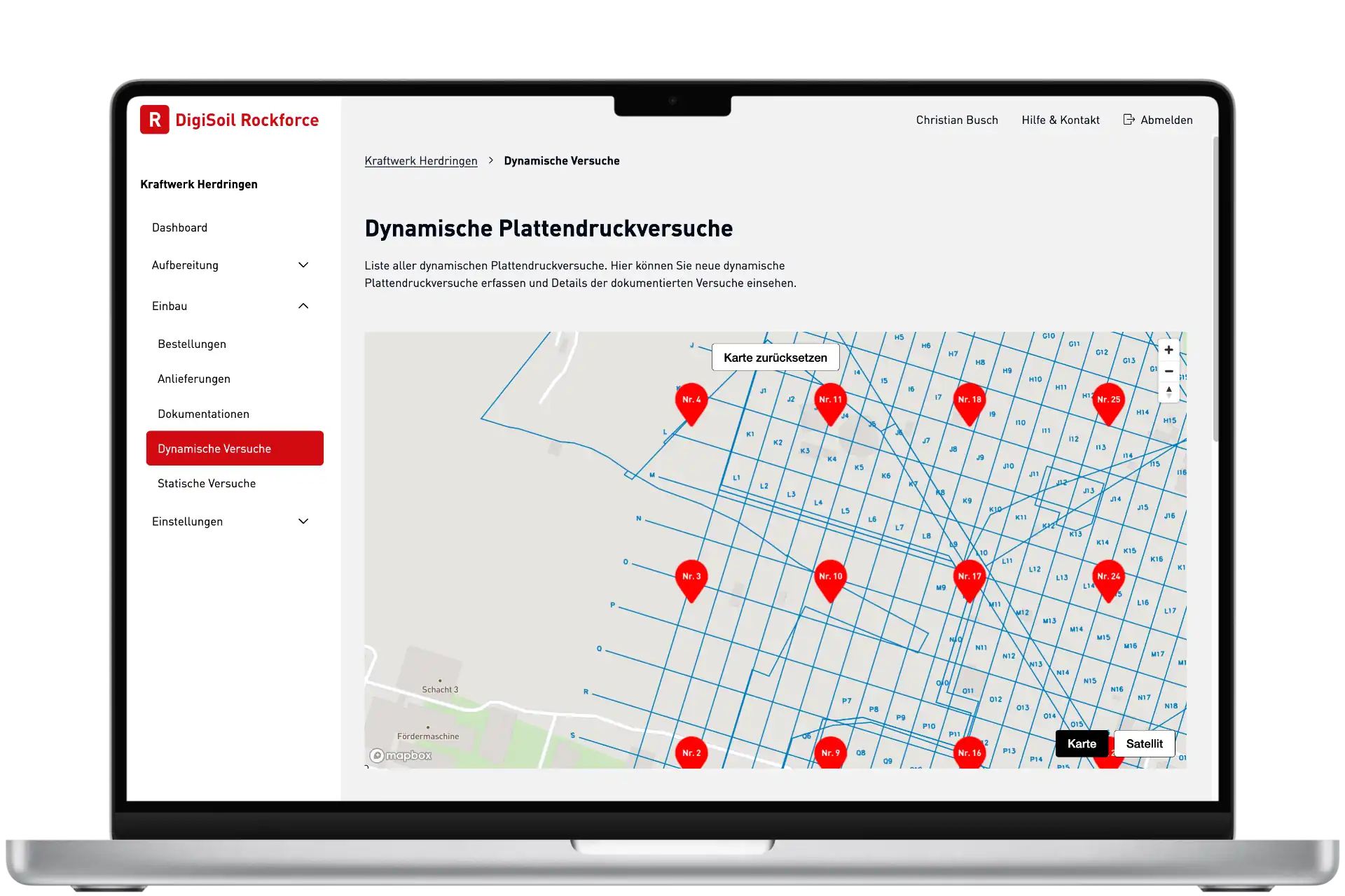 Rockforce – Einbaudokumentation und Druckversuche